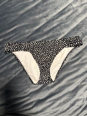 Victoria’s Secret Black and White Polka Dot Bikini Bottom